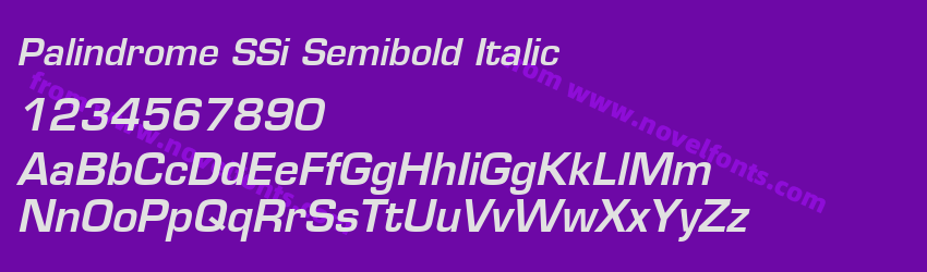 Palindrome SSi Semibold ItalicPreview