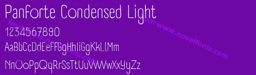 Panforte Condensed LightPreview