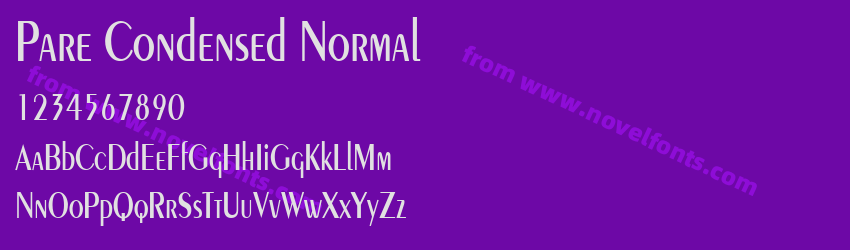 Pare Condensed NormalPreview