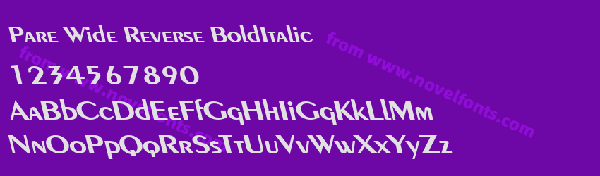 Pare Wide Reverse BoldItalicPreview