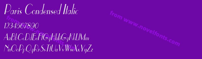 Paris Condensed ItalicPreview