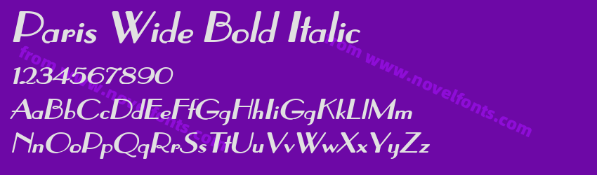 Paris Wide Bold ItalicPreview