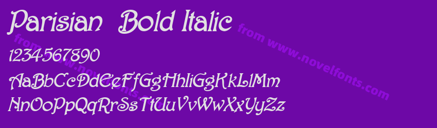 Parisian  Bold ItalicPreview