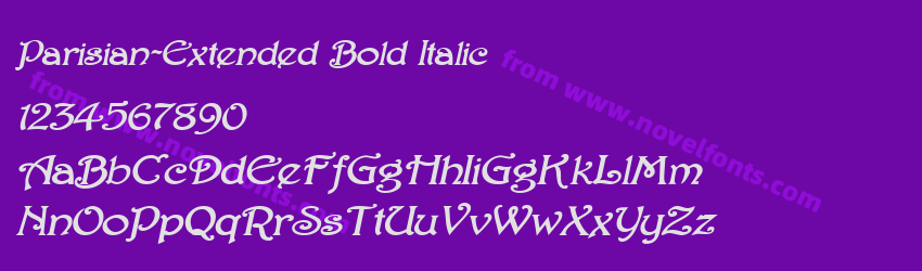 Parisian-Extended Bold ItalicPreview