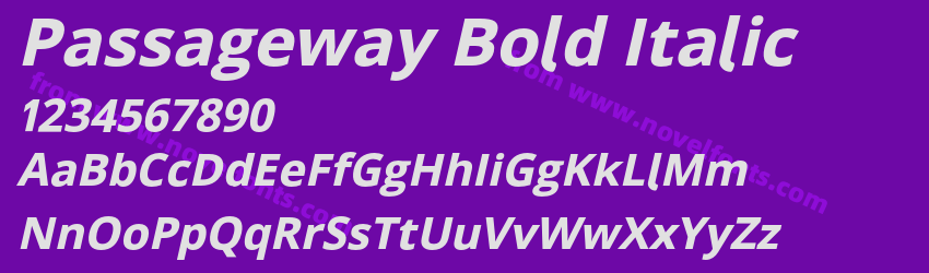 Passageway Bold ItalicPreview