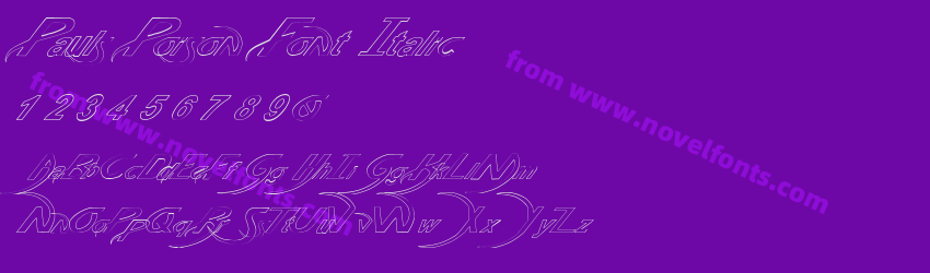 Pauls Poison Font ItalicPreview