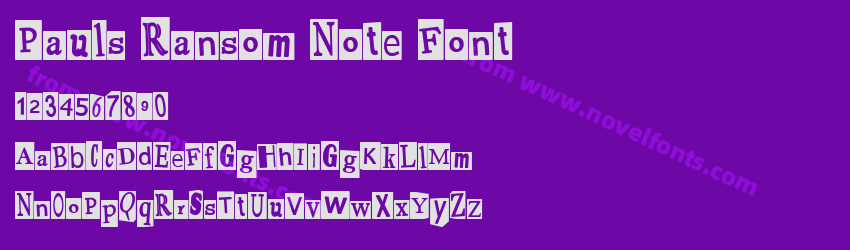 Pauls Ransom Note FontPreview