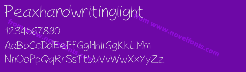 PeaxhandwritinglightPreview