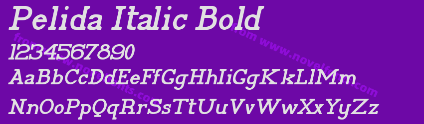 Pelida Italic BoldPreview