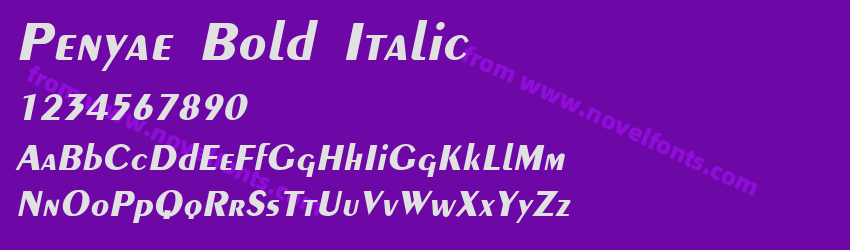 Penyae Bold ItalicPreview