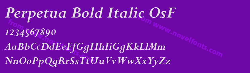 Perpetua Bold Italic OsFPreview