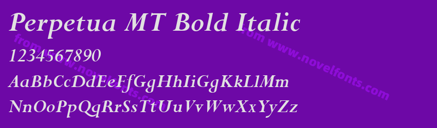 Perpetua MT Bold ItalicPreview