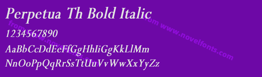 Perpetua Th Bold ItalicPreview