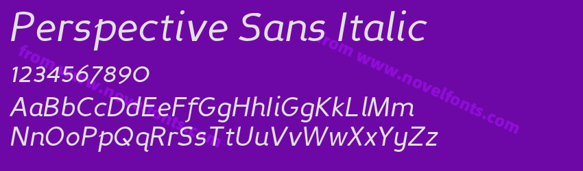 Perspective Sans ItalicPreview