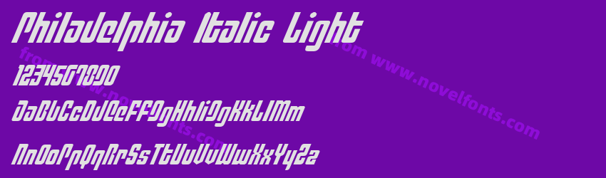 Philadelphia Italic LightPreview