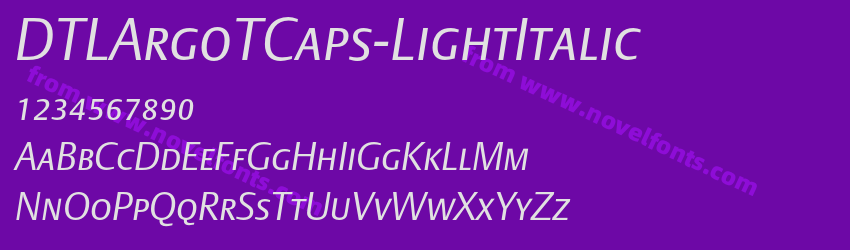 DTLArgoTCaps-LightItalicPreview