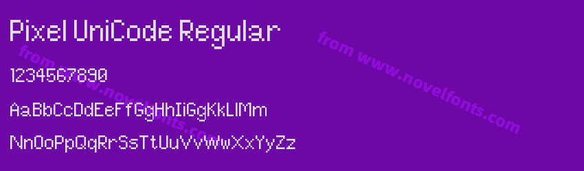 Pixel UniCode RegularPreview