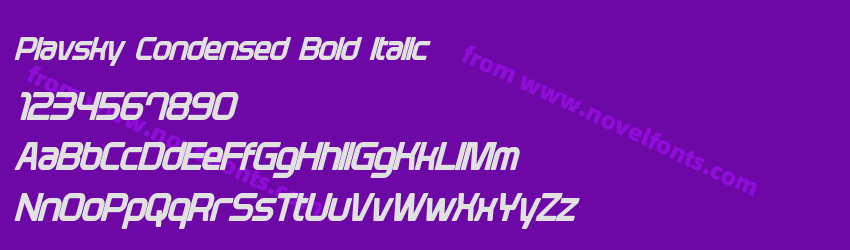 Plavsky Condensed Bold ItalicPreview