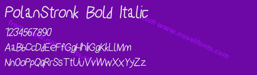 PolanStronk Bold ItalicPreview