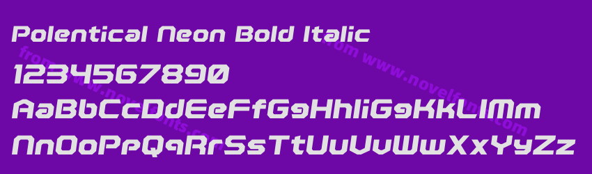 Polentical Neon Bold ItalicPreview