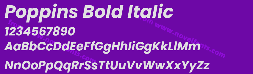 Poppins Bold ItalicPreview