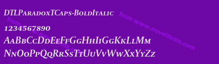 DTLParadoxTCaps-BoldItalicPreview