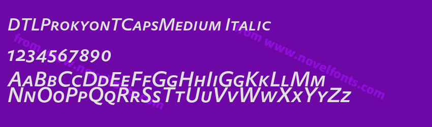 DTLProkyonTCapsMedium ItalicPreview