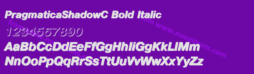 PragmaticaShadowC Bold ItalicPreview