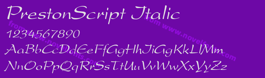 PrestonScript ItalicPreview