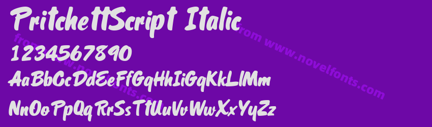 PritchettScript ItalicPreview