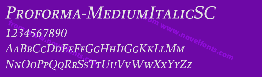 Proforma-MediumItalicSCPreview