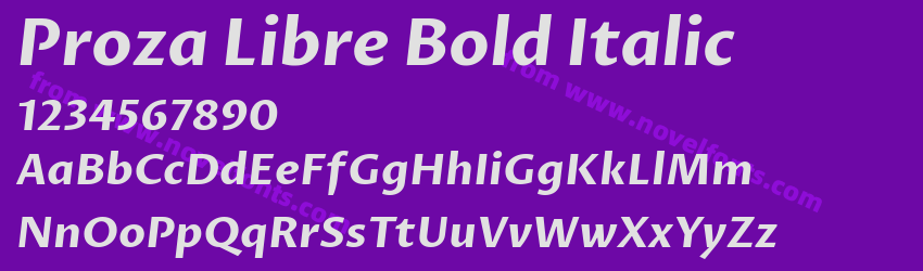 Proza Libre Bold ItalicPreview