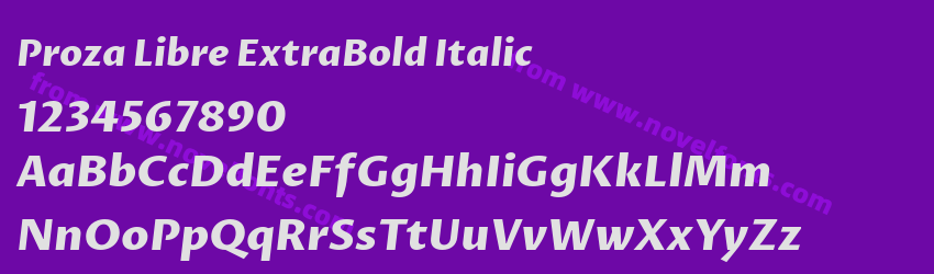 Proza Libre ExtraBold ItalicPreview