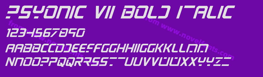 PsYonic VII Bold ItalicPreview