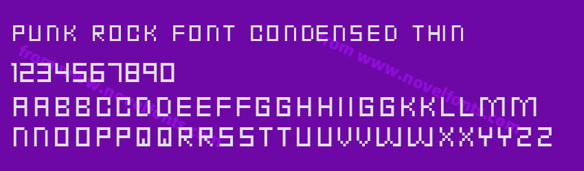 Punk Rock Font Condensed ThinPreview