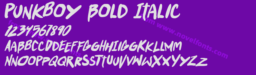 Punkboy Bold ItalicPreview