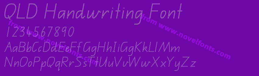 QLD Handwriting FontPreview