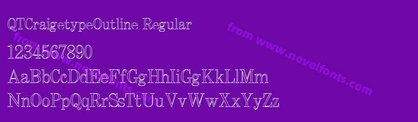 QTCraigetypeOutline RegularPreview