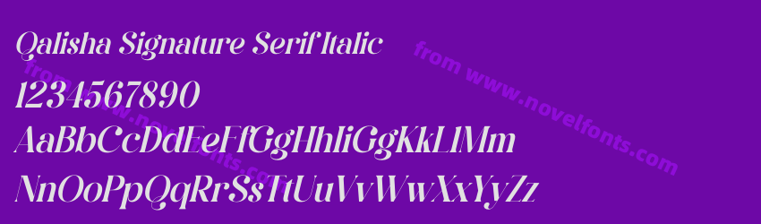 Qalisha Signature Serif ItalicPreview