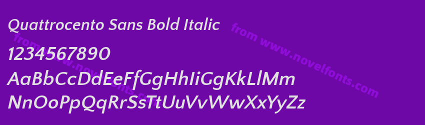 Quattrocento Sans Bold ItalicPreview