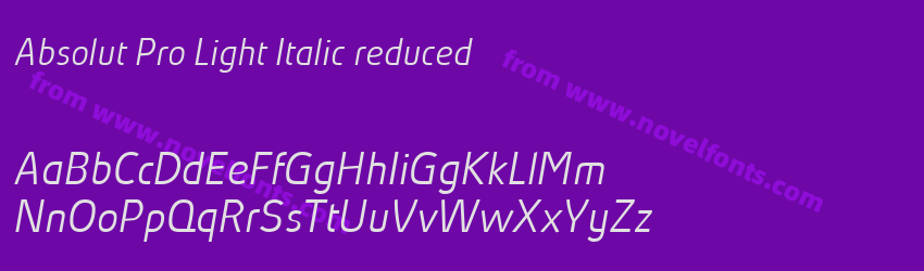 Absolut Pro Light Italic reducedPreview