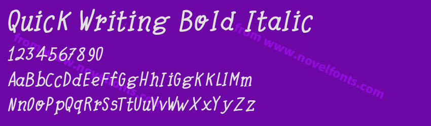 Quick Writing Bold ItalicPreview