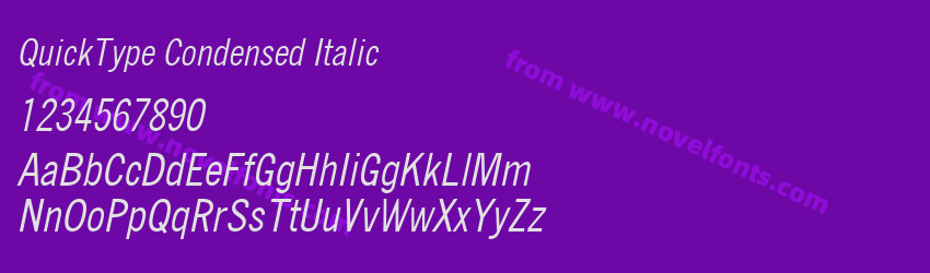 QuickType Condensed ItalicPreview