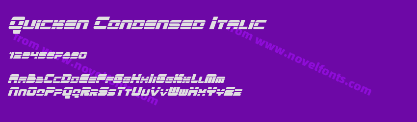 Quicken Condensed ItalicPreview