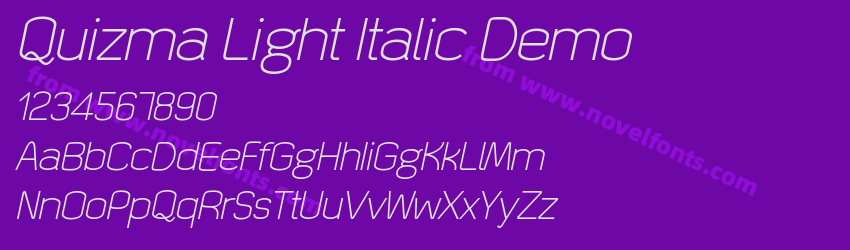 Quizma Light Italic DemoPreview