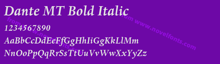 Dante MT Bold ItalicPreview