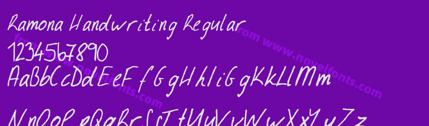 Ramona Handwriting RegularPreview