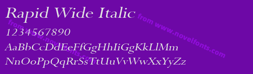 Rapid Wide ItalicPreview