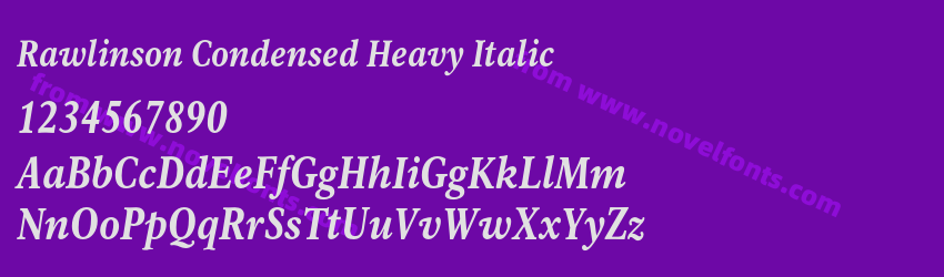 Rawlinson Condensed Heavy ItalicPreview