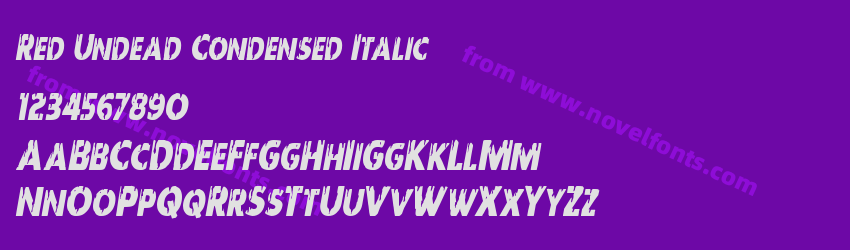 Red Undead Condensed ItalicPreview